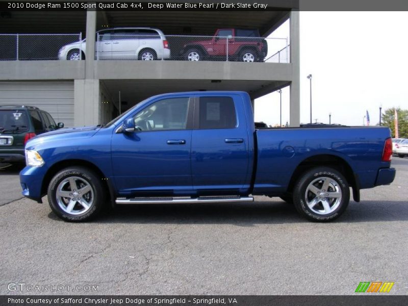 Deep Water Blue Pearl / Dark Slate Gray 2010 Dodge Ram 1500 Sport Quad Cab 4x4