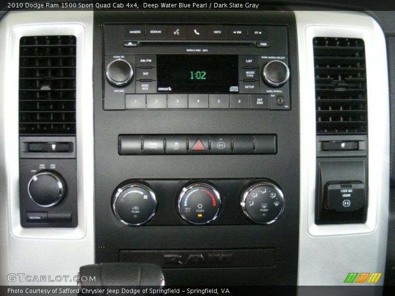Deep Water Blue Pearl / Dark Slate Gray 2010 Dodge Ram 1500 Sport Quad Cab 4x4