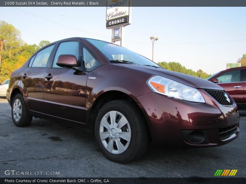 Cherry Red Metallic / Black 2008 Suzuki SX4 Sedan