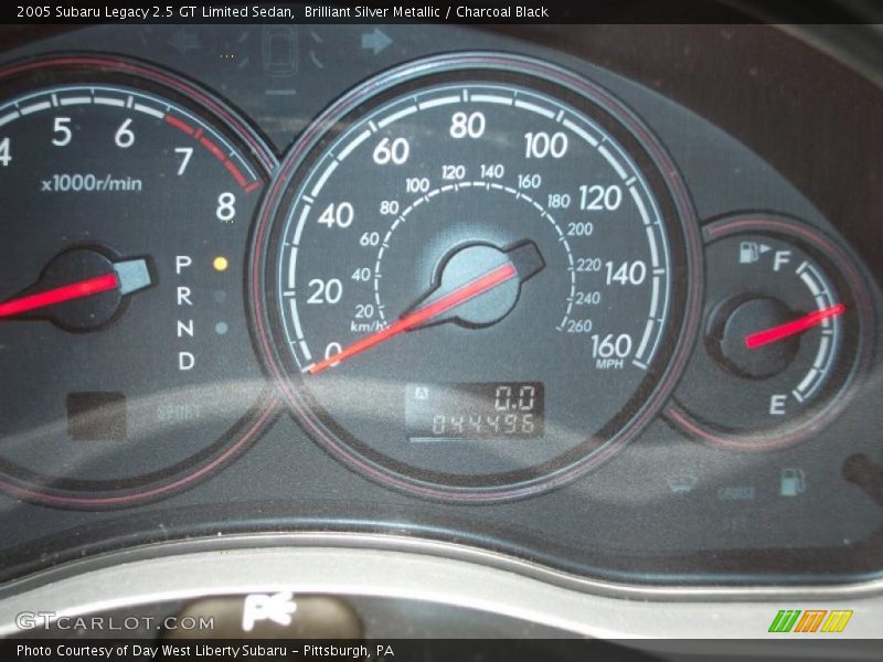 Brilliant Silver Metallic / Charcoal Black 2005 Subaru Legacy 2.5 GT Limited Sedan