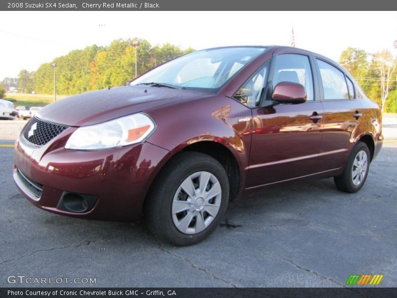 Cherry Red Metallic / Black 2008 Suzuki SX4 Sedan