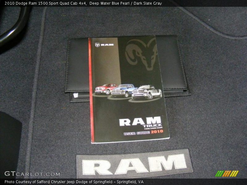 Deep Water Blue Pearl / Dark Slate Gray 2010 Dodge Ram 1500 Sport Quad Cab 4x4