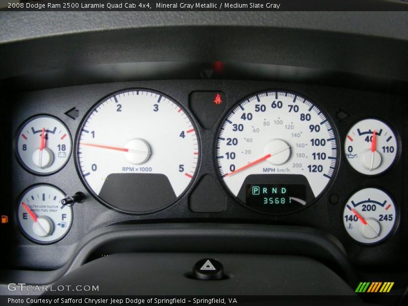 Mineral Gray Metallic / Medium Slate Gray 2008 Dodge Ram 2500 Laramie Quad Cab 4x4