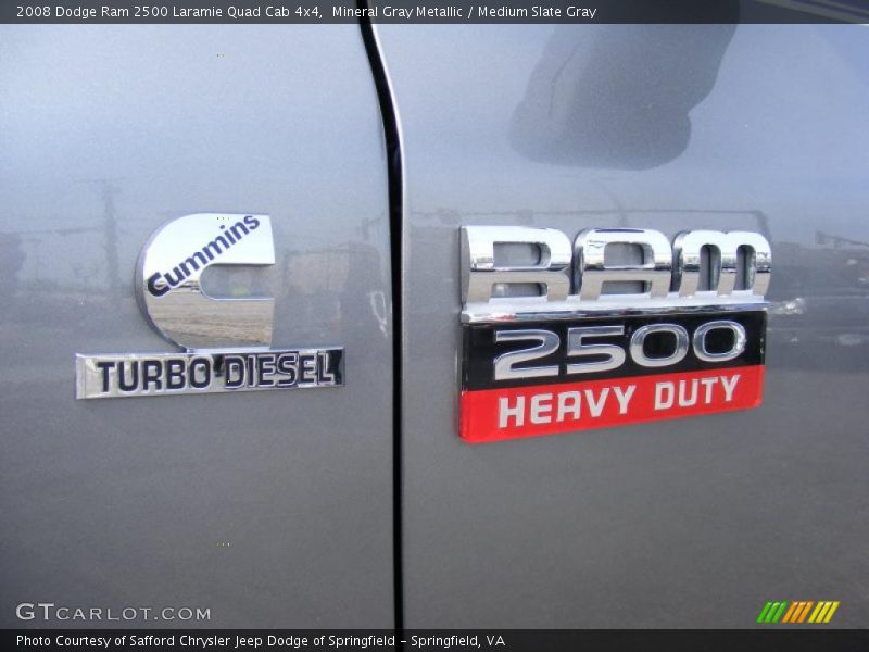 Mineral Gray Metallic / Medium Slate Gray 2008 Dodge Ram 2500 Laramie Quad Cab 4x4