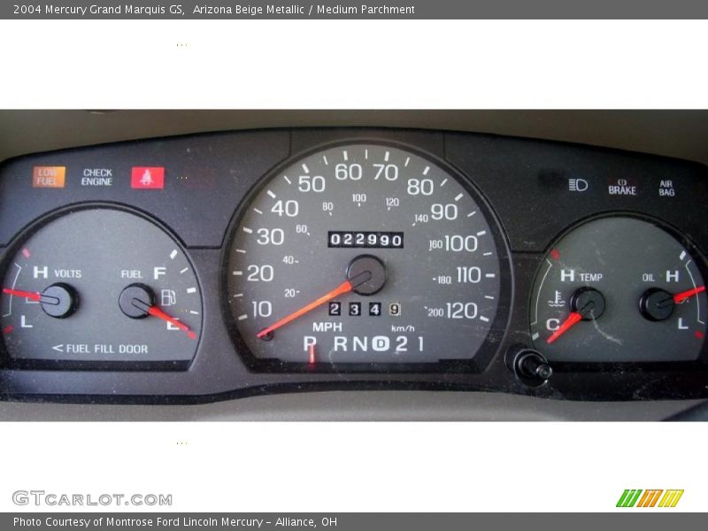 Arizona Beige Metallic / Medium Parchment 2004 Mercury Grand Marquis GS