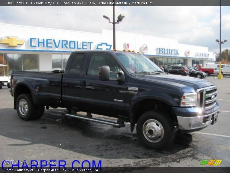 True Blue Metallic / Medium Flint 2006 Ford F350 Super Duty XLT SuperCab 4x4 Dually