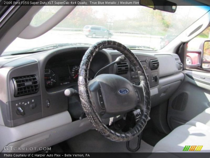True Blue Metallic / Medium Flint 2006 Ford F350 Super Duty XLT SuperCab 4x4 Dually