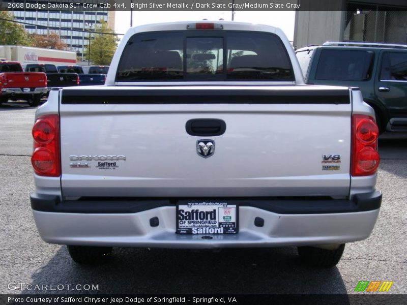 Bright Silver Metallic / Dark Slate Gray/Medium Slate Gray 2008 Dodge Dakota SLT Crew Cab 4x4