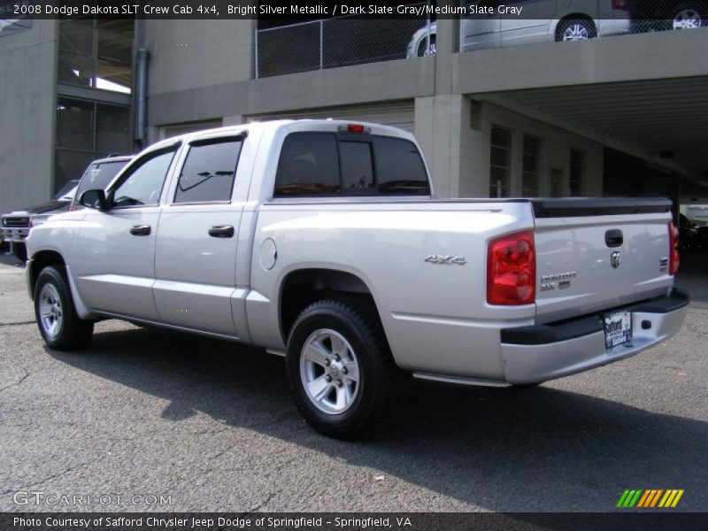 Bright Silver Metallic / Dark Slate Gray/Medium Slate Gray 2008 Dodge Dakota SLT Crew Cab 4x4