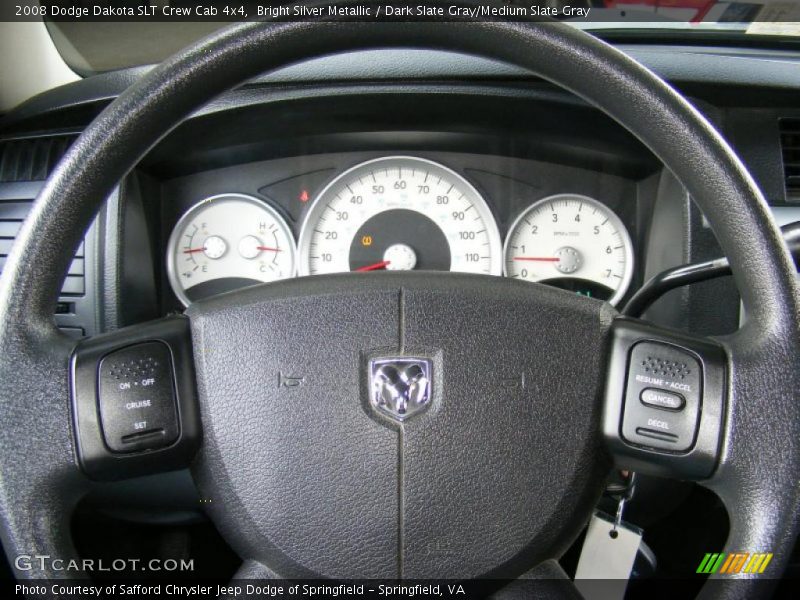 Bright Silver Metallic / Dark Slate Gray/Medium Slate Gray 2008 Dodge Dakota SLT Crew Cab 4x4