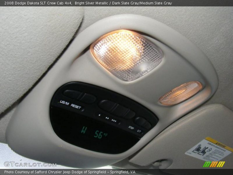 Bright Silver Metallic / Dark Slate Gray/Medium Slate Gray 2008 Dodge Dakota SLT Crew Cab 4x4