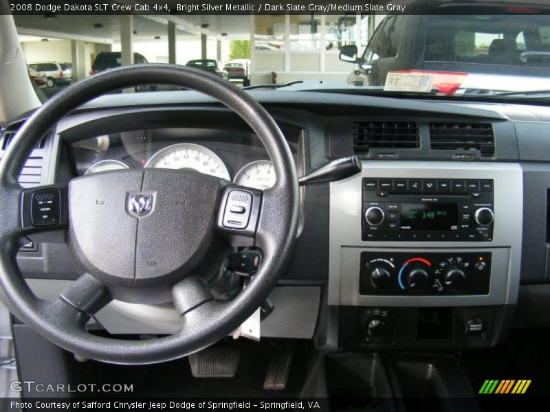 Bright Silver Metallic / Dark Slate Gray/Medium Slate Gray 2008 Dodge Dakota SLT Crew Cab 4x4