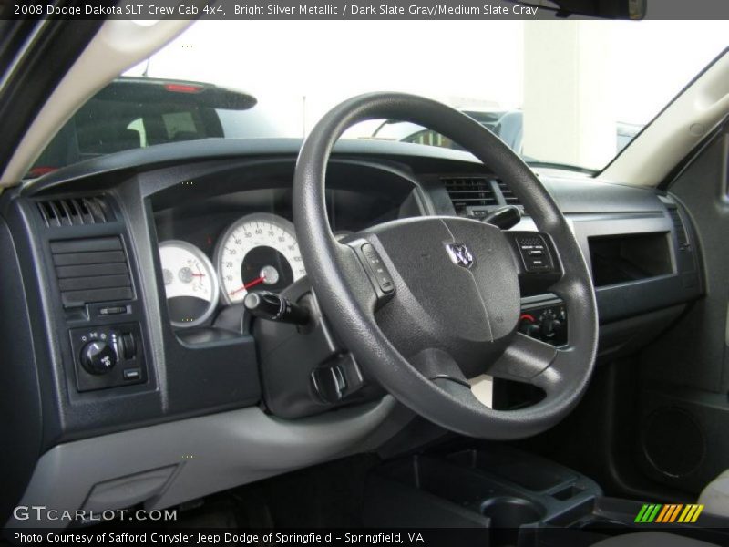 Bright Silver Metallic / Dark Slate Gray/Medium Slate Gray 2008 Dodge Dakota SLT Crew Cab 4x4