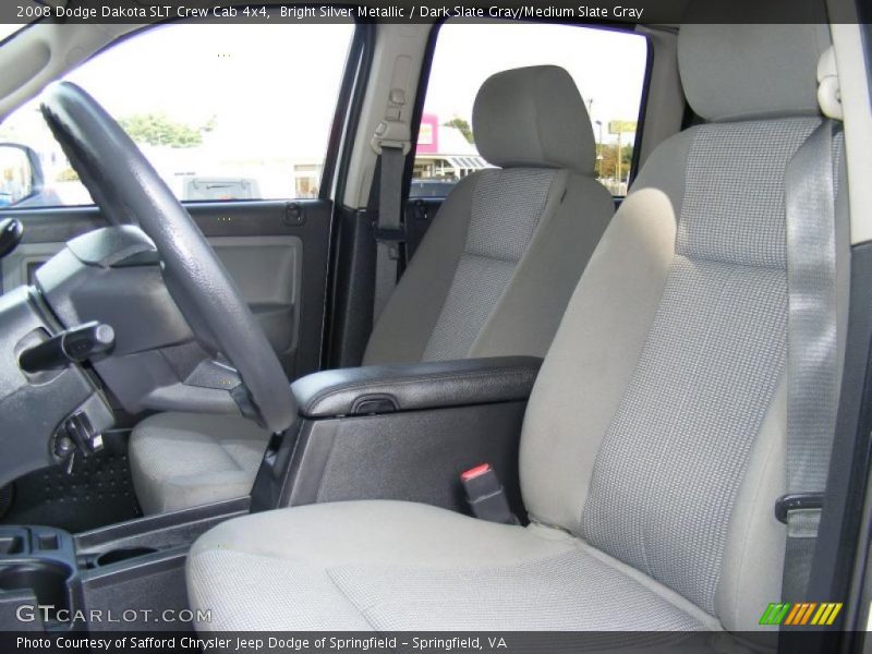 Bright Silver Metallic / Dark Slate Gray/Medium Slate Gray 2008 Dodge Dakota SLT Crew Cab 4x4