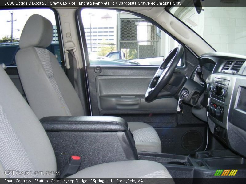 Bright Silver Metallic / Dark Slate Gray/Medium Slate Gray 2008 Dodge Dakota SLT Crew Cab 4x4
