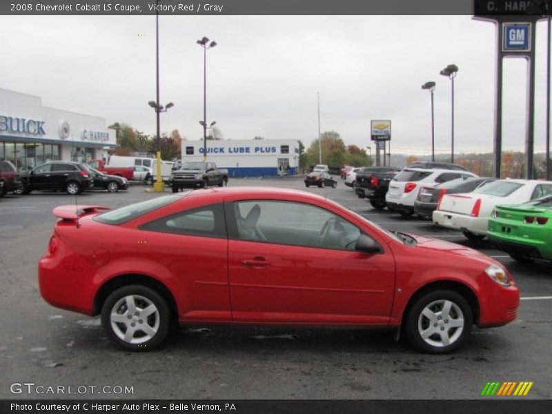 Victory Red / Gray 2008 Chevrolet Cobalt LS Coupe