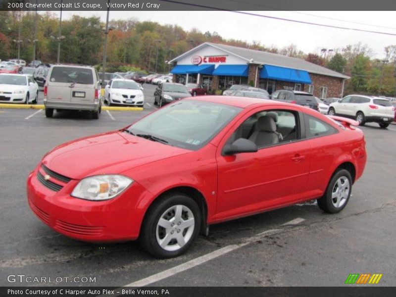 Victory Red / Gray 2008 Chevrolet Cobalt LS Coupe