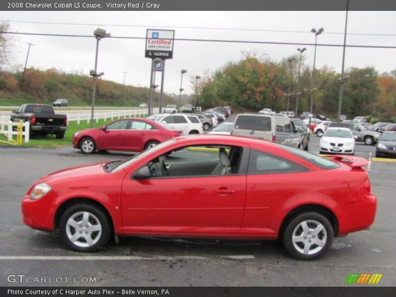 Victory Red / Gray 2008 Chevrolet Cobalt LS Coupe