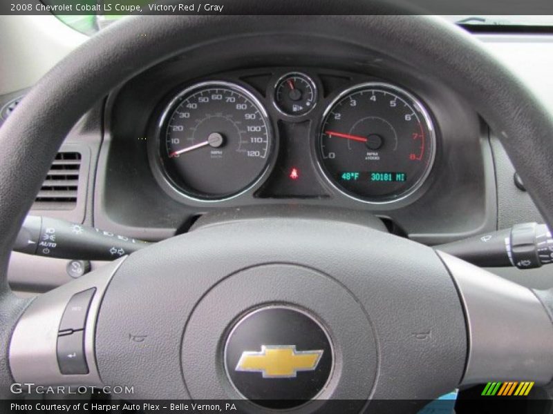 Victory Red / Gray 2008 Chevrolet Cobalt LS Coupe