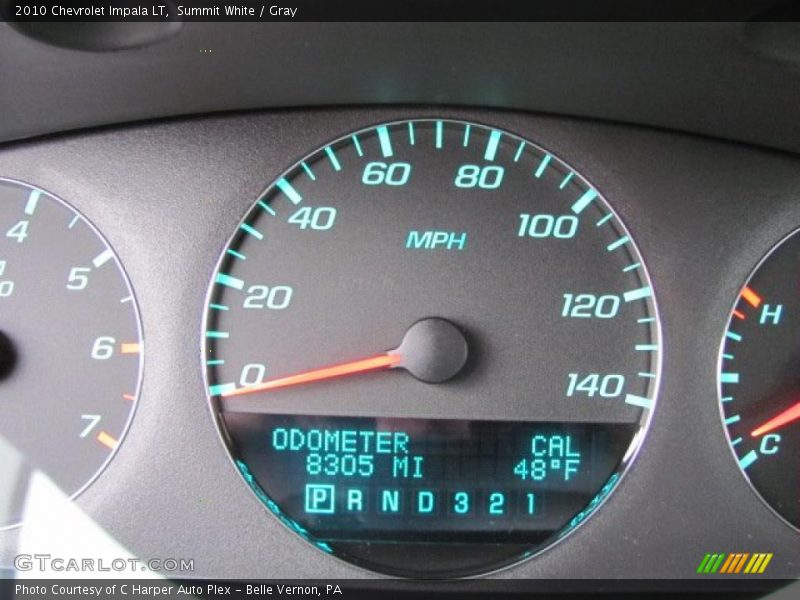Summit White / Gray 2010 Chevrolet Impala LT