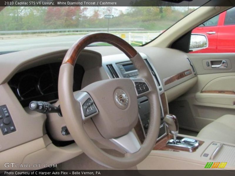 White Diamond Tricoat / Cashmere 2010 Cadillac STS V6 Luxury