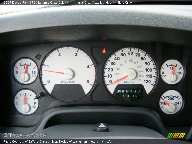  2007 Ram 3500 Laramie Quad Cab 4x4 Laramie Quad Cab 4x4 Gauges