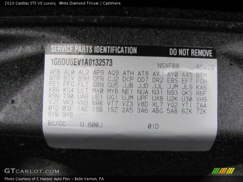White Diamond Tricoat / Cashmere 2010 Cadillac STS V6 Luxury