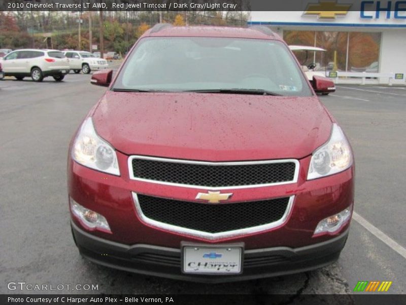 Red Jewel Tintcoat / Dark Gray/Light Gray 2010 Chevrolet Traverse LT AWD