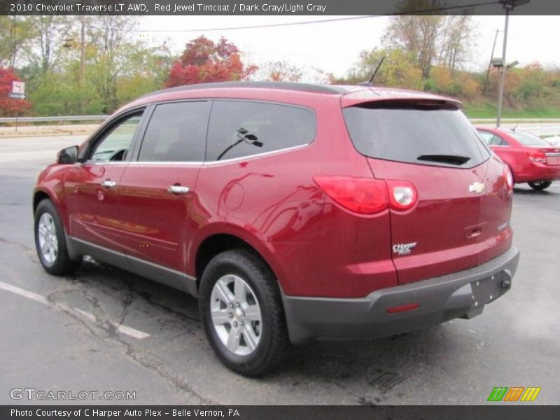Red Jewel Tintcoat / Dark Gray/Light Gray 2010 Chevrolet Traverse LT AWD