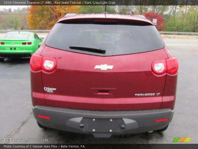 Red Jewel Tintcoat / Dark Gray/Light Gray 2010 Chevrolet Traverse LT AWD