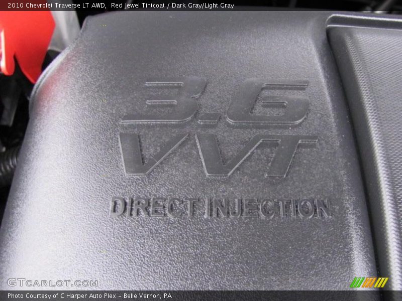 Red Jewel Tintcoat / Dark Gray/Light Gray 2010 Chevrolet Traverse LT AWD