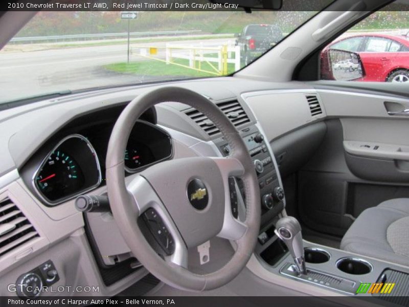 Red Jewel Tintcoat / Dark Gray/Light Gray 2010 Chevrolet Traverse LT AWD