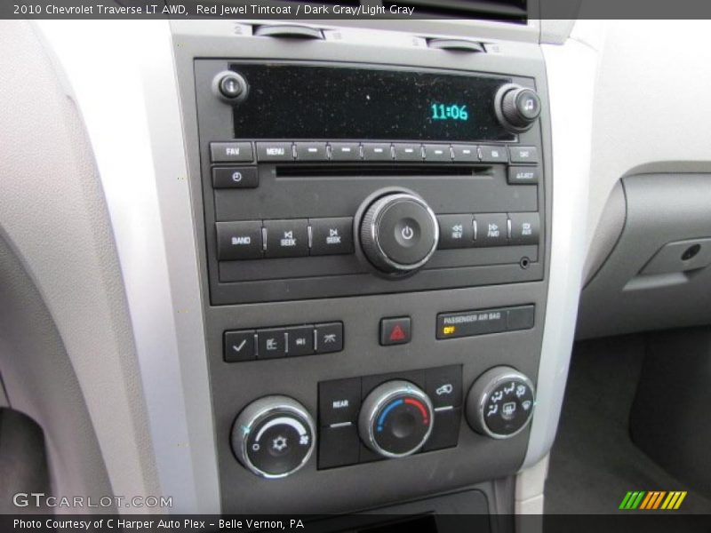 Red Jewel Tintcoat / Dark Gray/Light Gray 2010 Chevrolet Traverse LT AWD