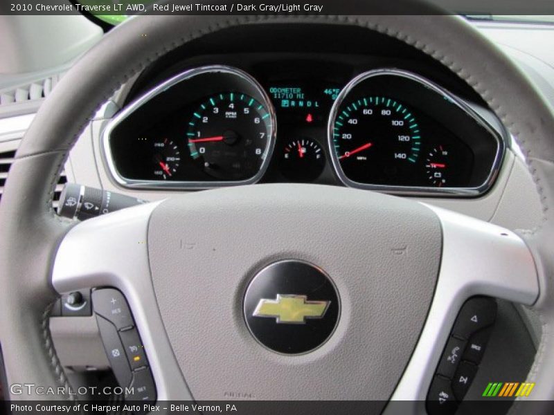 Red Jewel Tintcoat / Dark Gray/Light Gray 2010 Chevrolet Traverse LT AWD