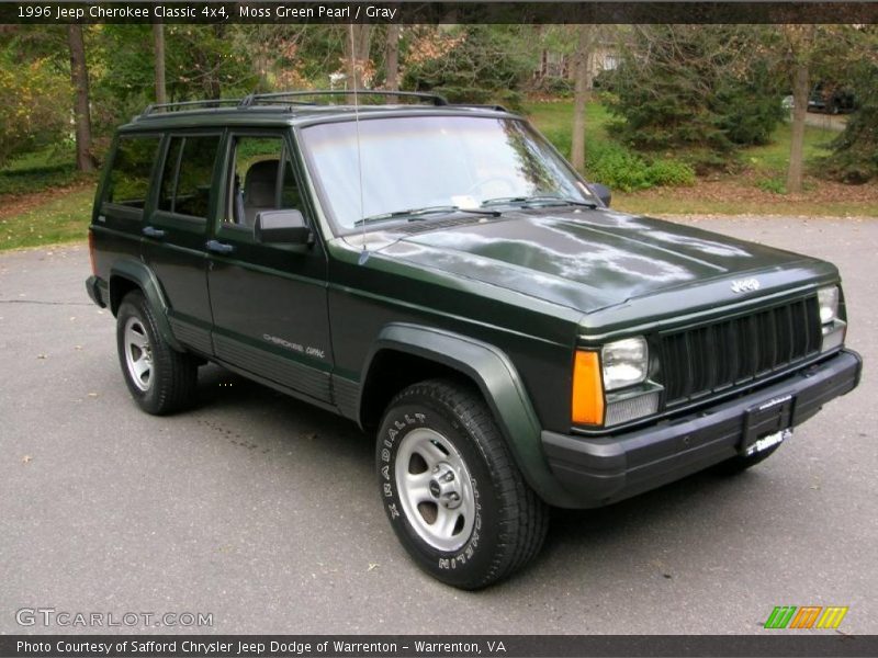 Moss Green Pearl / Gray 1996 Jeep Cherokee Classic 4x4