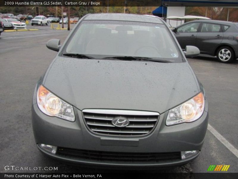 Carbon Gray / Beige 2009 Hyundai Elantra GLS Sedan