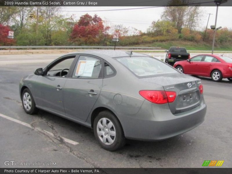 Carbon Gray / Beige 2009 Hyundai Elantra GLS Sedan