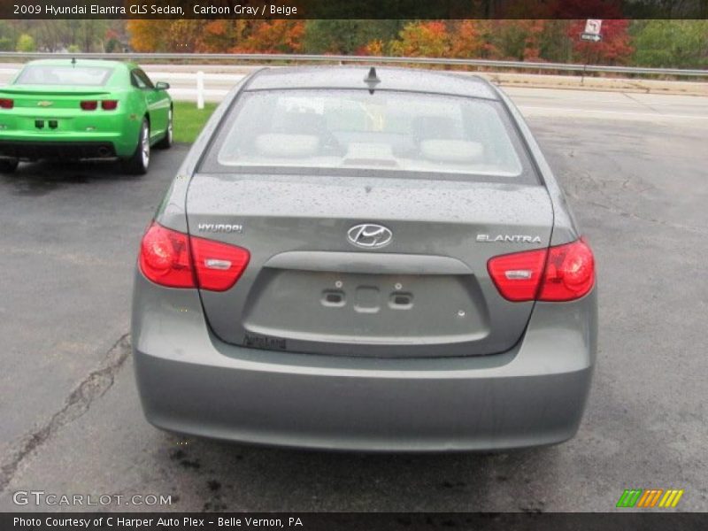 Carbon Gray / Beige 2009 Hyundai Elantra GLS Sedan