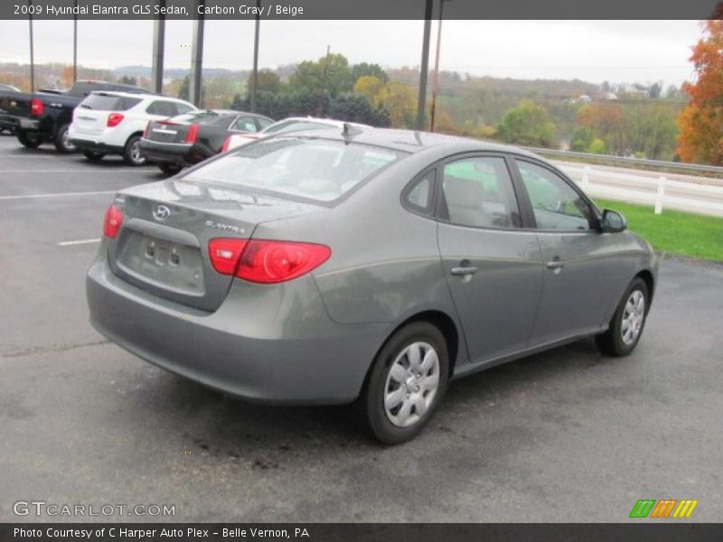 Carbon Gray / Beige 2009 Hyundai Elantra GLS Sedan