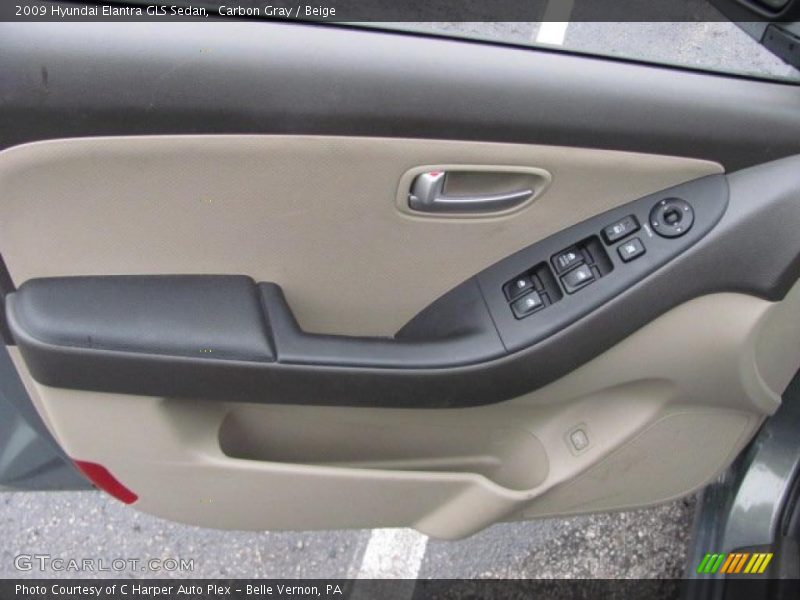 Carbon Gray / Beige 2009 Hyundai Elantra GLS Sedan