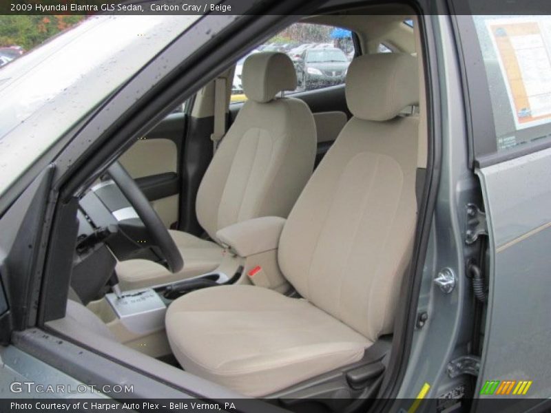 Carbon Gray / Beige 2009 Hyundai Elantra GLS Sedan