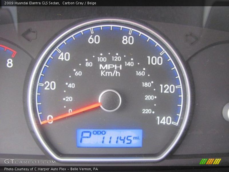 Carbon Gray / Beige 2009 Hyundai Elantra GLS Sedan