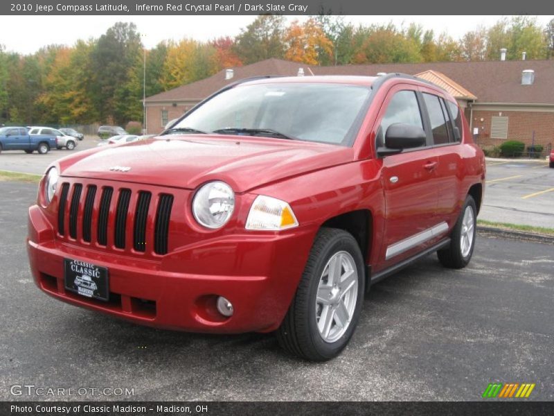 Inferno Red Crystal Pearl / Dark Slate Gray 2010 Jeep Compass Latitude