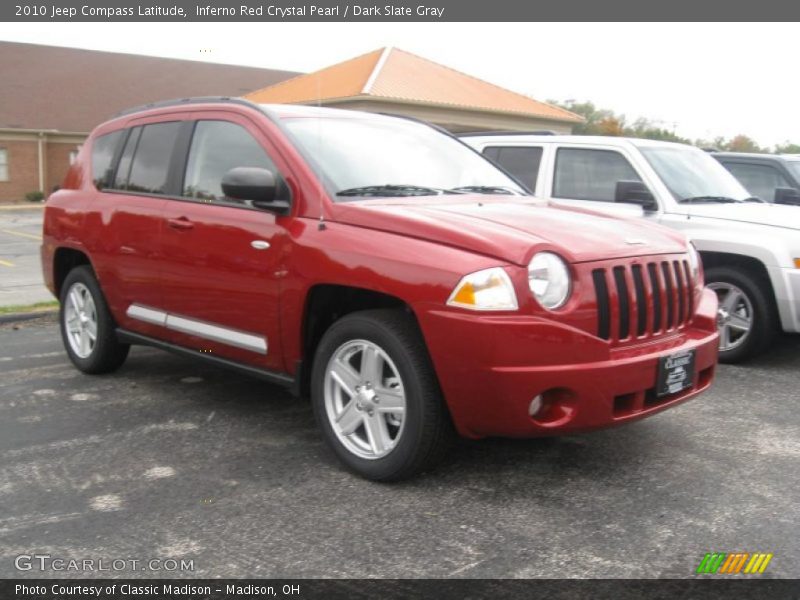 Inferno Red Crystal Pearl / Dark Slate Gray 2010 Jeep Compass Latitude