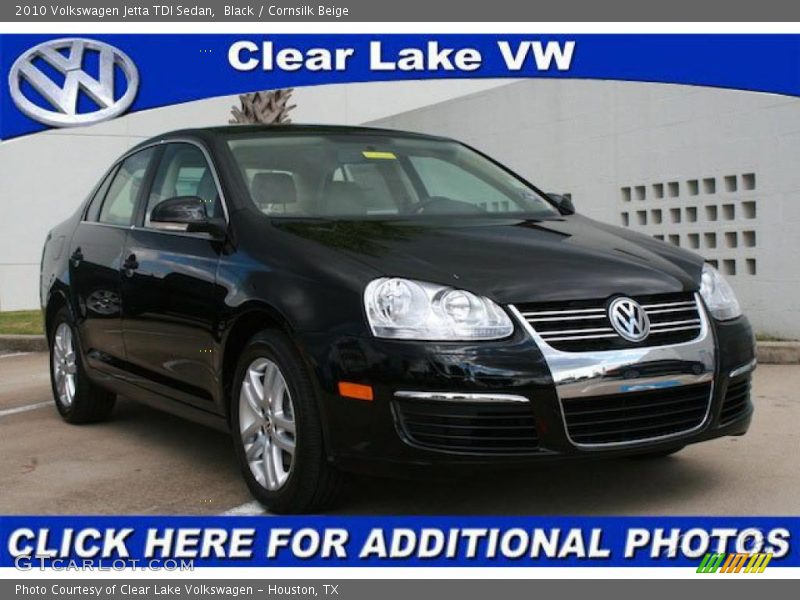Black / Cornsilk Beige 2010 Volkswagen Jetta TDI Sedan