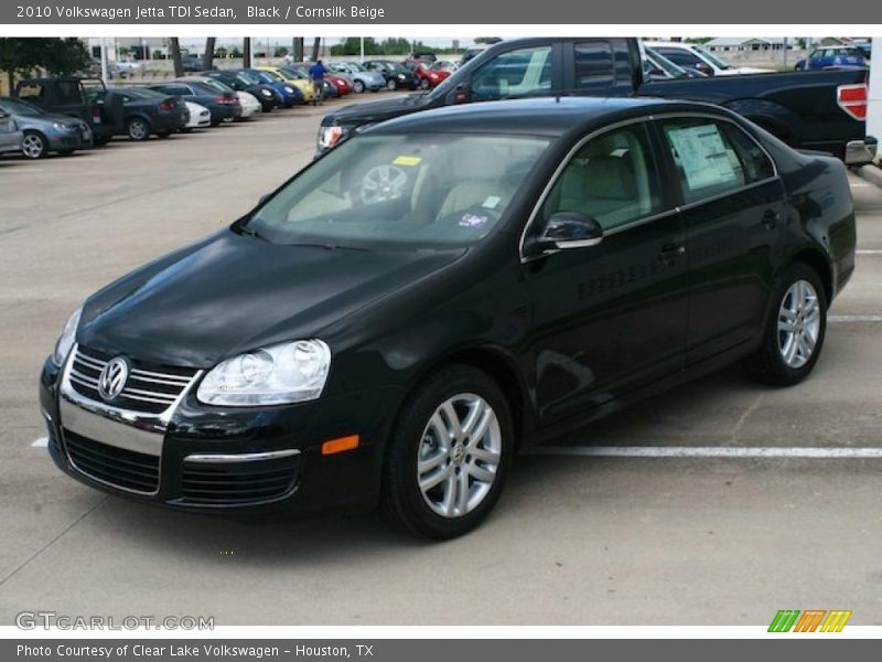 Black / Cornsilk Beige 2010 Volkswagen Jetta TDI Sedan