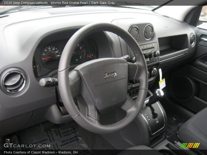 Inferno Red Crystal Pearl / Dark Slate Gray 2010 Jeep Compass Latitude