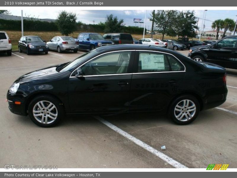 Black / Cornsilk Beige 2010 Volkswagen Jetta TDI Sedan