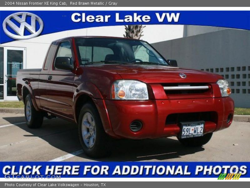 Red Brawn Metallic / Gray 2004 Nissan Frontier XE King Cab