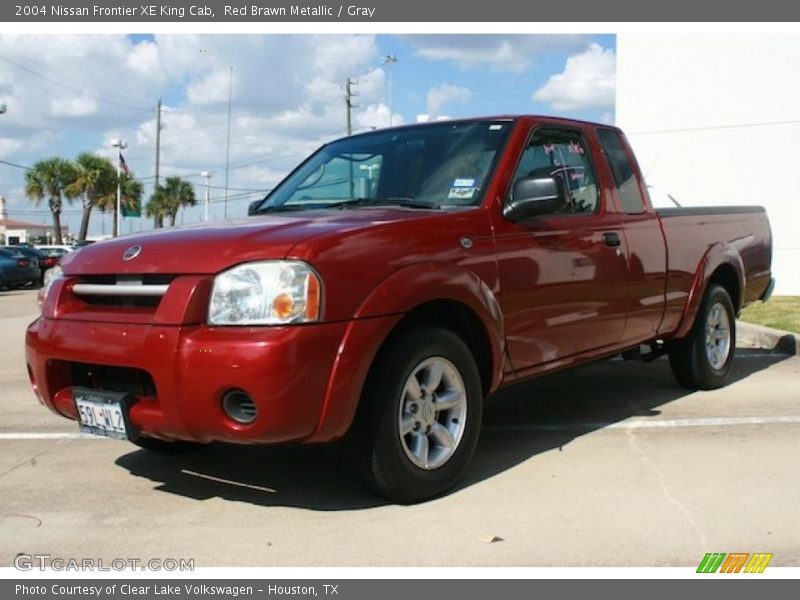 Red Brawn Metallic / Gray 2004 Nissan Frontier XE King Cab